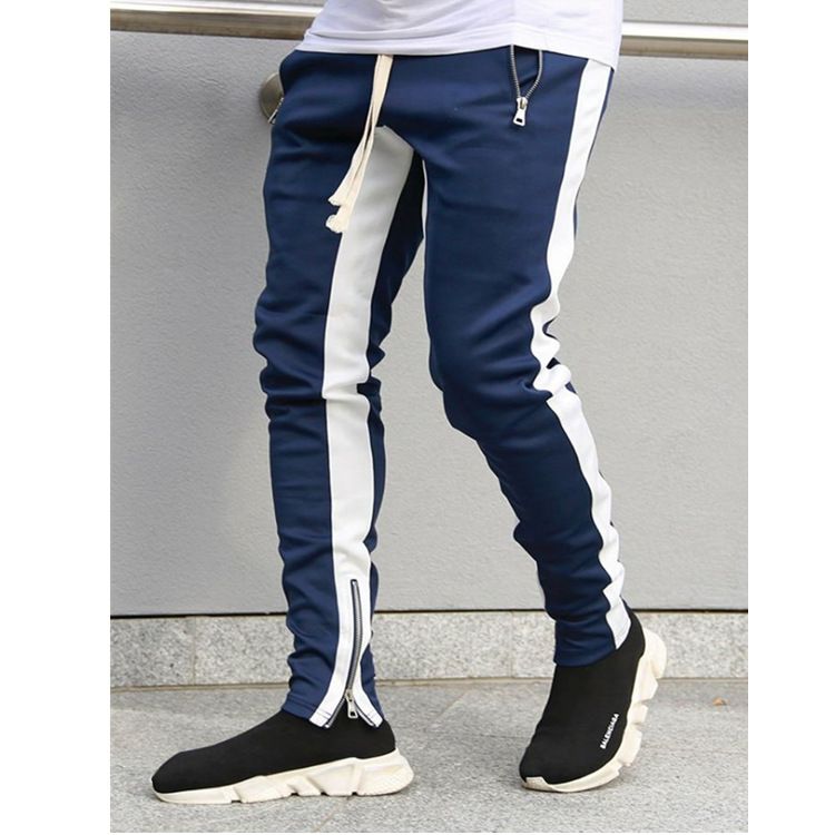 Men Outdoor Gym Pants Elastic Sweatpants Men Autumn Winter Zipper Casual Jogging Sports Running Tight Trousers Sportswear Pants_viptrois.com