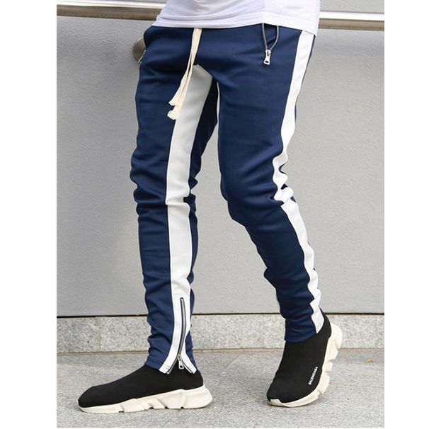 Men Outdoor Gym Pants Elastic Sweatpants Men Autumn Winter Zipper Casual Jogging Sports Running Tight Trousers Sportswear Pants_viptrois.com