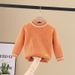 Boys Girls Knit Sweater Soft Cotton Round Neck Long Sleeve Pullover For Kids 3-8 Years (100-140cm) - Red, Light Blue, Beige, Yellow, Orange_viptrois.com