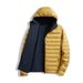 Unisex Lightweight Reversible Hooded Down Jacket For Outdoor Sports | Warm & Comfortable Winter Coat | Black/Tan, Mustard/Navy, Ivory/Black_viptrois.com
