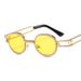 Hot Selling Small Oval Pearl Sunglasses Retro Trend INS Same Style Small Sunglasses For Women Metal Glasses_viptrois.com