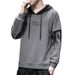 Men's Hooded Sweatshirt Long Sleeve Pullover Casual Loose Fit Unisex Fleece-Lined Streetwear Top For Autumn Winter_viptrois.com