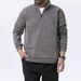 Men’s Slim-Fit Half-Zip Sweatshirt – Velvet-Touch Cotton-Linen Blend (Dark Gray/Tibetan Blue/Coffee/Burgundy/Black, M-XXXL)_viptrois.com