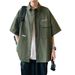 Loose Casual Versatile Workwear Short Sleeve For Men New Style Handsome Lightweight Summer Shirt Jacket_viptrois.com