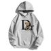 Women's Solid Color Sweatshirt Dr. Teddy Bear Print Kangaroo Pocket Drawstring Hooded Casual Comfortable Fit Sweatshirt_viptrois.com