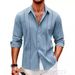 Men's Clothing New Men's Lace Long Sleeved Shirt Large Size Non Iron Shirt Independent Station_viptrois.com