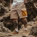 Men's Clothing Summer Work Shorts Men's Casual Pants With Multiple Pockets Loose Retro All Match Five Point Pants High Street_viptrois.com