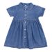Children's Summer Denim Suits Boys 2025 New Baby Short Sleeved Summer Clothes Girls Dresses Siblings Clothes_viptrois.com