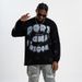 National Trend Brand American Style Exaggerated Text Washed Vintage Paint Patch Long Sleeve T-Shirt Men Street_viptrois.com