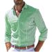 Men's Long Sleeved Striped Shirts Button Down Casual Stylish Comfortable Style 23 Perfect For Vacation Look_viptrois.com