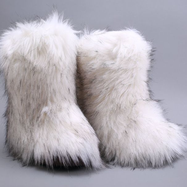 Women's Shoes spring and autumn new winter warm ladies outdoor cotton snow boots raccoon fur boots women_viptrois.com