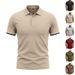 Men's Clothing Men's Summer Shirt Button Down Collar Sporty Casual Color Blocking Short Sleeves T-Shirt For Formal & Casual_viptrois.com