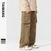 Men's Clothing Fashionable brand casual pants men 2024 autumn and winter men's clothing ready to dye trousers simple loose cotton pants men_viptrois.com