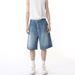 Men's Clothing Fashion Cleanfit Washed Casual White Short Sleeved Shirt Suit Spring And Summer_viptrois.com