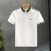 2025 Light Luxury Style Letter Embroidered Polo Shirt Men's Trendy Brand Splicing Color Contrasting Ins Short Sleeve_viptrois.com