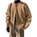 New autumn and winter round neck sweater for men, loose, retro, versatile, casual, simple, comfortable, knitted cardigan jacket_viptrois.com