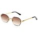 Fashion Frameless Metal Sunglasses - Small Frame (Trendy Unisex Glasses For Women & Men)_viptrois.com