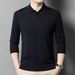 Pure Fine Pure Long Sleeve 2024 Autumn Winter New Wool Sweater Turn-down Collar Thickened Warm Base Shirt Men_viptrois.com