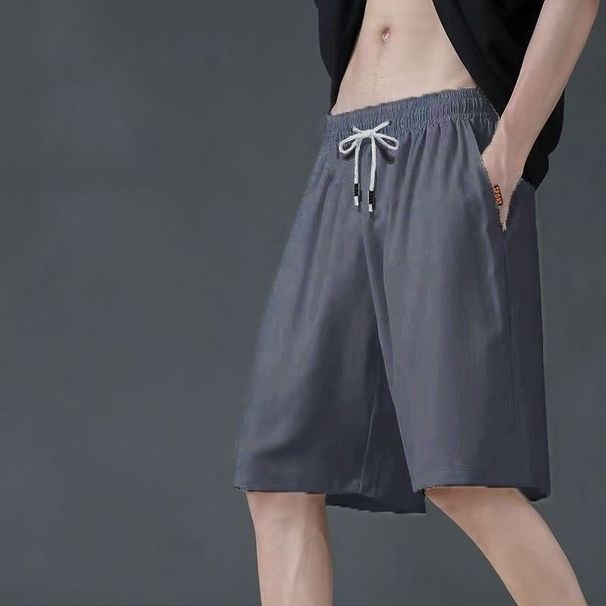 Men's Casual Loose Fit Shorts Solid Color Quick-Dry Breathable Summer Shorts with Pockets for Daily Wear S-5XL_viptrois.com