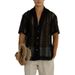 Men's Clothing European And American Casual Hollow Loose Lace Shirt Men's Shirt Cross Border Summer Cuban Style Trend Short Sleeve Wholesale_viptrois.com