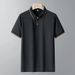 Men's Clothing New Style Ice Silk Short Sleeved Polo Shirt Men's Quick Drying Solid Color Lapel T Shirt Mesh Breathable Polo Shirt_viptrois.com