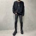 Men's Distressed Fringe Cable Knit Sweater - Oversized Loose Fit High Street Casual Pullover For Winter_viptrois.com