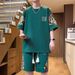 2025 New Chinese Style Summer Light Luxury High-End Short Sleeve Shorts Sports Two-Piece Set Men's Casual Fashion Suit_viptrois.com