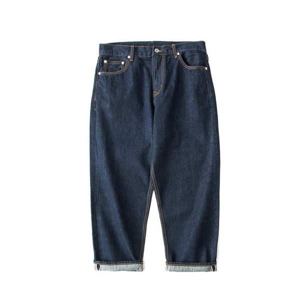 Men's Clothing Men's Wear | Classic Japanese Workwear 14OZ De Sized Selvedge Denim Deep Crotch Wide Leg Loose Fit Men's Jeans_viptrois.com