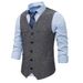Men's Hunting Clothes British Characters Single-breasted Vest, Men's Suit Vest_viptrois.com