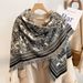 Women's Scarves Tassel Large Square Scarf Women's Lijiang Travel Photograph Warm Cashmere Scarf Thick Dual-use Shawl_viptrois.com