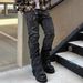 High Street Black Fashion Trend Men's Slim Fit Stretch Design Wholesale Jeans For Men_viptrois.com