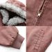 MADEEXTREME Padded Cotton Fur Collar Zipper Autumn And Winter Coat Warm Men's And Women's Mountain Carving Thickened Jacket Cotton Clothes_viptrois.com