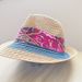 2024 New Ethnic Style Yunnan Zha Dyed Cloth Gift Sunshade Spring/Summer Travel Fashion Versatile Straw Hat_viptrois.com