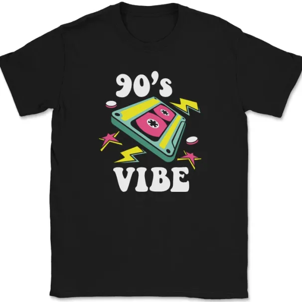 90s Vibe T-Shirt Mens Womens Tees Top Funny Party Retro Humor Party Bar Gift Tee_viptrois.com
