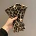 Leopard Print Cashmere Touch Screen Gloves For Cycling Keeping Women Warm And Cold, Riding An Electric Bike In Winter,_viptrois.com