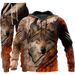 Loom Loom Direct Supply European And American New Style Set 3D Wolf Animal Print Hooded Men's Fashion Sweatshirt_viptrois.com