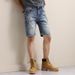 Men's clothing in stock 2024 ashion brand jeans straight men's slim trousers trendy youth Denim Shorts_viptrois.com
