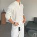 Men's Clothing Autumn And Winter Men's Chunky Cable Knit Sweater – Oversized High-Neck Zip-Up Pullover, Winter Textured Wool Blend Casual Top_viptrois.com