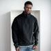 2026 New Casual Semi-zipper Stand-up Neck Sweater Trendy Fashion Simple Loose Large Size Fleece Men's Sweater Hoodie_viptrois.com