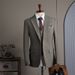 Men's Checkered Suit Set - Wedding Groom & Groomsmen Formal Attire, Slim Fit Blazer & Pants, Lightweight Business & Party Wear_viptrois.com