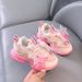 Girls' Shoes Autumn New Style LED Light Shoes Sports Mesh Shoes Small Children's Running Shoes Girls Dad Shoes_viptrois.com