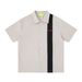 Men's Short Sleeve Stripes & Embroidery Streetwear Camp_viptrois.com