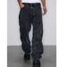 Men's Clothing Cleanfit Retro Snowflake Washed Jeans For Men Heavy Duty Distressed Ripple Pleated Vibe Straight Pants_viptrois.com