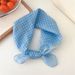 55 Cotton Linen Polka Dot Small Square Women, Korean Style Fashionable Versatile Neck Scarf, Hair Band, Fashion Scarf_viptrois.com