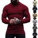 New Solid Color High Neck Cashmere Sweater Slim Fit Pullover Base Knitwear Men's Warm Inner Layer Available_viptrois.com
