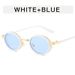 Small oval frame steam punk sunglasses New ins metal retro glasses futuristic fashion sunglasses_viptrois.com
