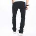 Trendy Tight Fitting Micro Flared Denim Pants For Men's Commuting, Small Horn Solid Color Jeans_viptrois.com
