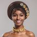 New Exaggerated Gold Stamped Shutters, Multi Layered Sponge Stacking, Colorful Side Accessories, African Turban Hat Bag_viptrois.com