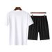 New Casual Sports Suit Men's Short Sleeved T Shirt Shorts Middle Aged And Young People Large Size Loose Thin Breathable_viptrois.com