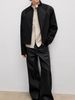 Waxed Okayama Denim A-Line Pants – 14.8oz Coated Straight-Leg Jeans (Vintage Wash, Relaxed Fit, Unisex Streetwear)"_viptrois.com